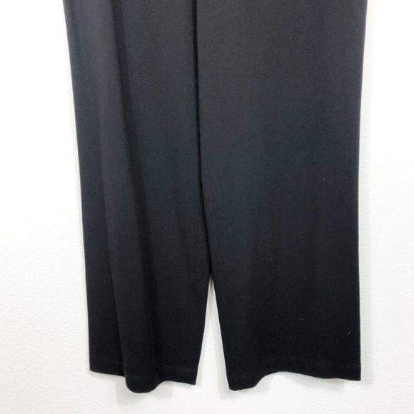 Saks Fifth Ave Sport Black Wide Leg Pants Elastic Waist Soft Fabric Size 14P NWT - Picture 5 of 9
